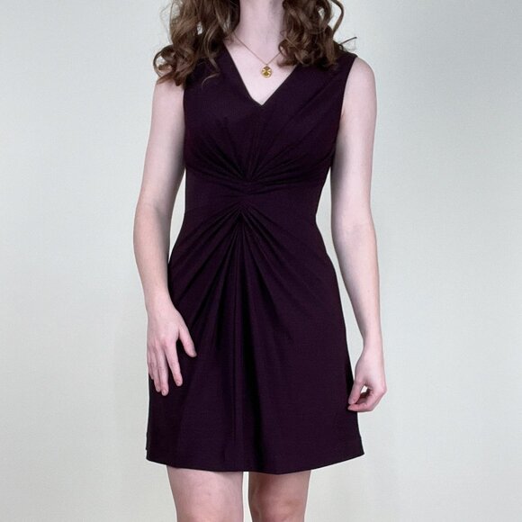 Anthropologie Silk Knit Draped Mini Dress Wedding Guest Formal Fancy Drape Party - Picture 1 of 7